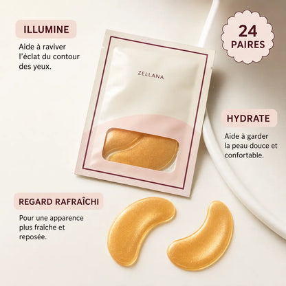 Zellana Éclat — Masques Hydrogel Illuminateurs pour les Yeux