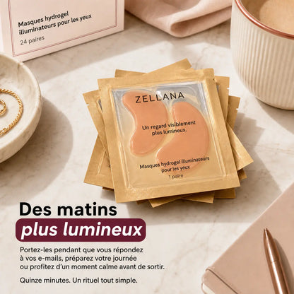 Zellana Éclat — Masques Hydrogel Illuminateurs pour les Yeux